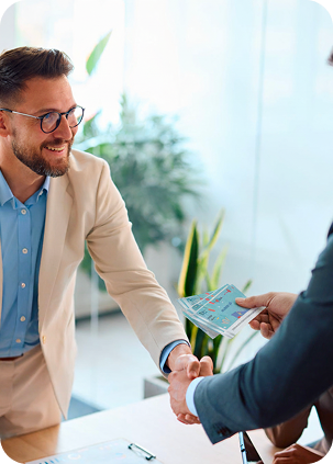 Cliente che ordina via smartphone